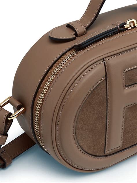 Shop Fendi Logo O'Lock Suede Camera Bag 